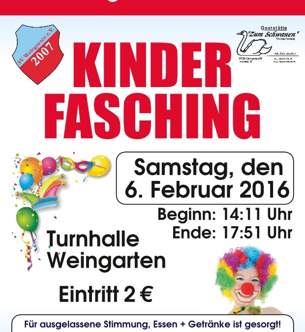 „Helau“ – Kinderfasching in Weingarten