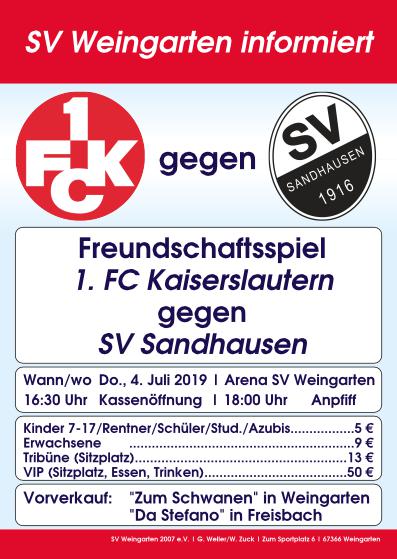 Freundschaftsspiele des 1. FC Kaiserslautern in Weingarten